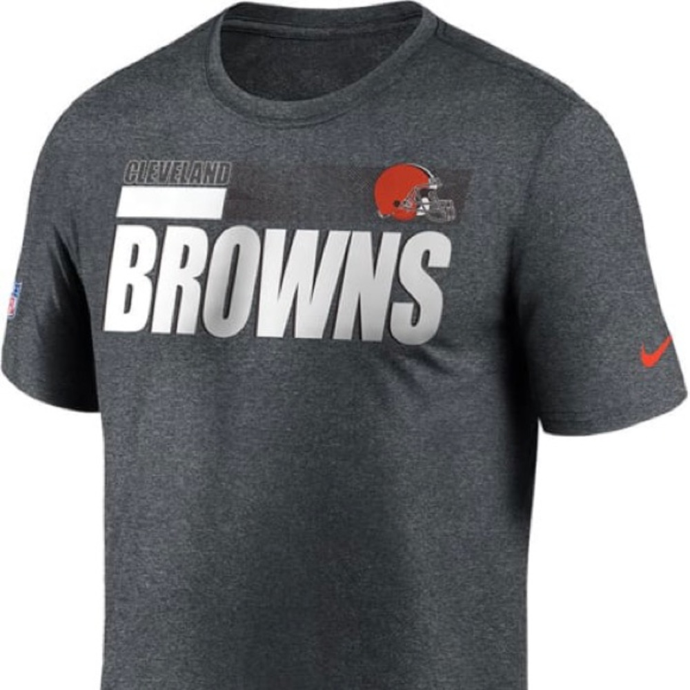 NWOT Nike Cleveland Browns Grey Dri-Fit Legend Crew Neck Tee Shirt Men’s Medium